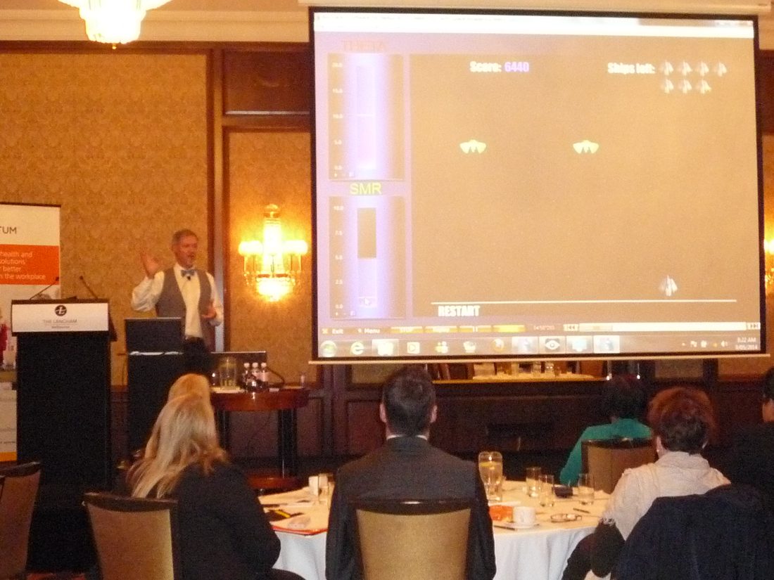 Dr. Kevin Pyle presenting the Stress Inoculation program to a conference audience
