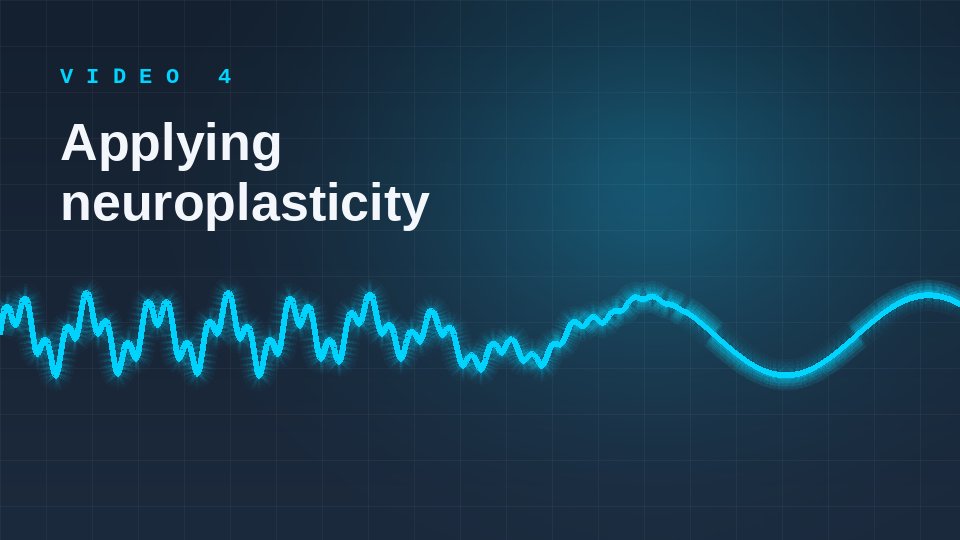 Still from the training segment on applying neuroplasticity to restructure interpretation